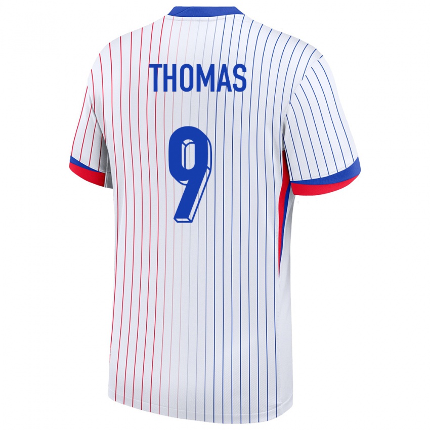 Enfant Maillot France Lindsey Thomas #9 Blanc Tenues Extérieur 24-26 T-Shirt Suisse