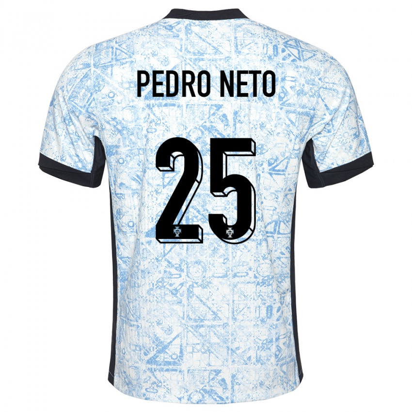 Enfant Maillot Portugal Pedro Neto #25 Bleu Crème Tenues Extérieur 24-26 T-Shirt Suisse