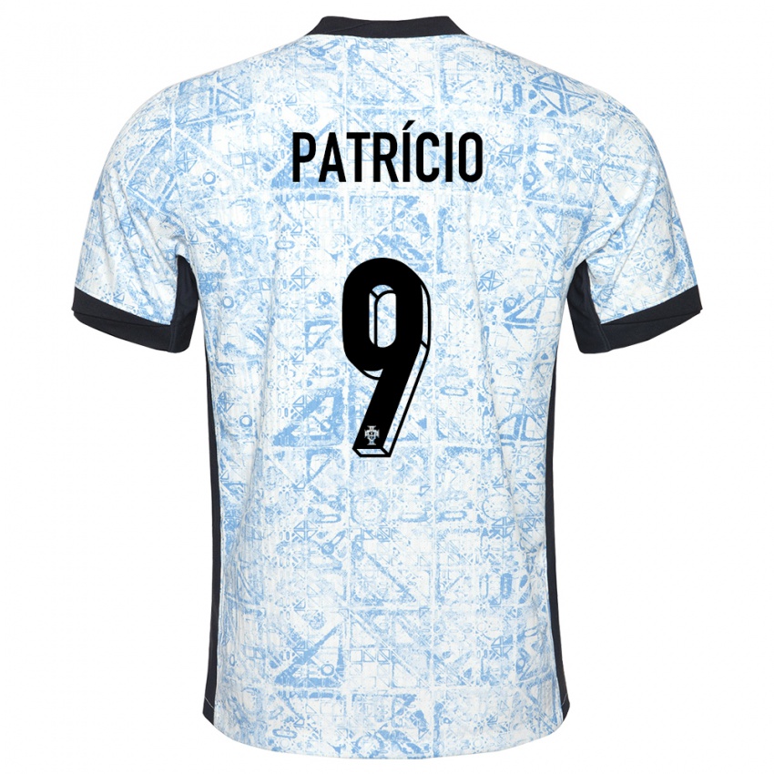 Kinder Portugal Nuno Patricio #9 Cremeblau Auswärtstrikot Trikot 24-26 T-Shirt Schweiz