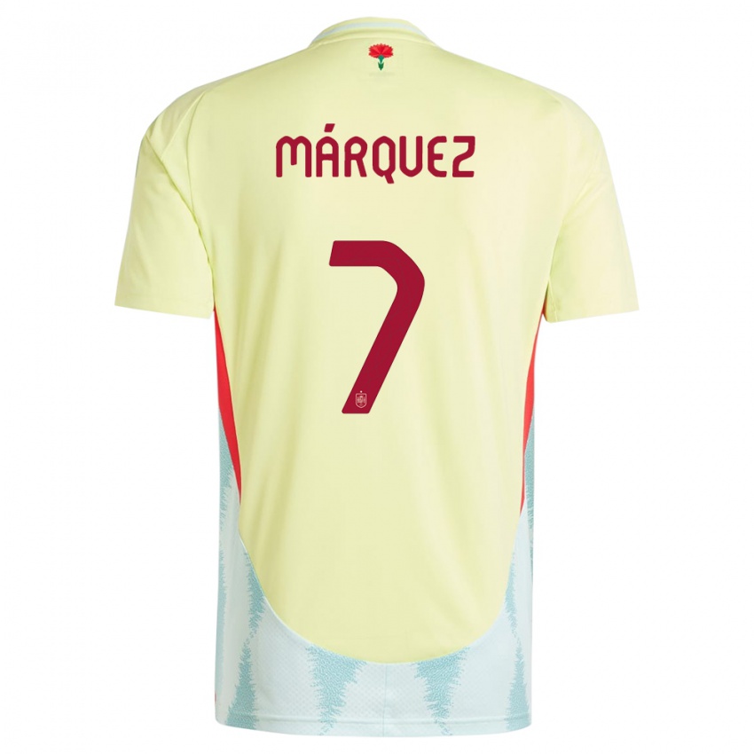 Kinder Spanien Rosa Marquez #7 Gelb Auswärtstrikot Trikot 24-26 T-Shirt Schweiz