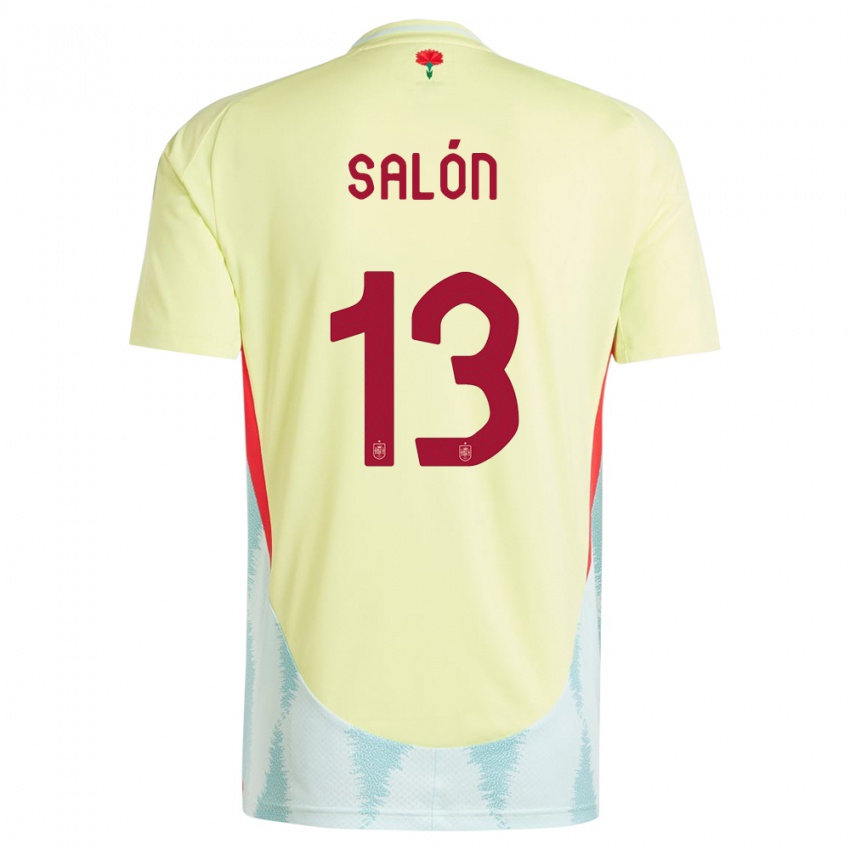 Kinder Spanien Enith Salon #13 Gelb Auswärtstrikot Trikot 24-26 T-Shirt Schweiz