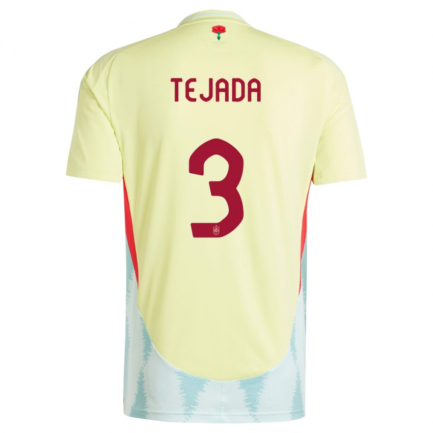 Kinder Spanien Ana Tejada #3 Gelb Auswärtstrikot Trikot 24-26 T-Shirt Schweiz