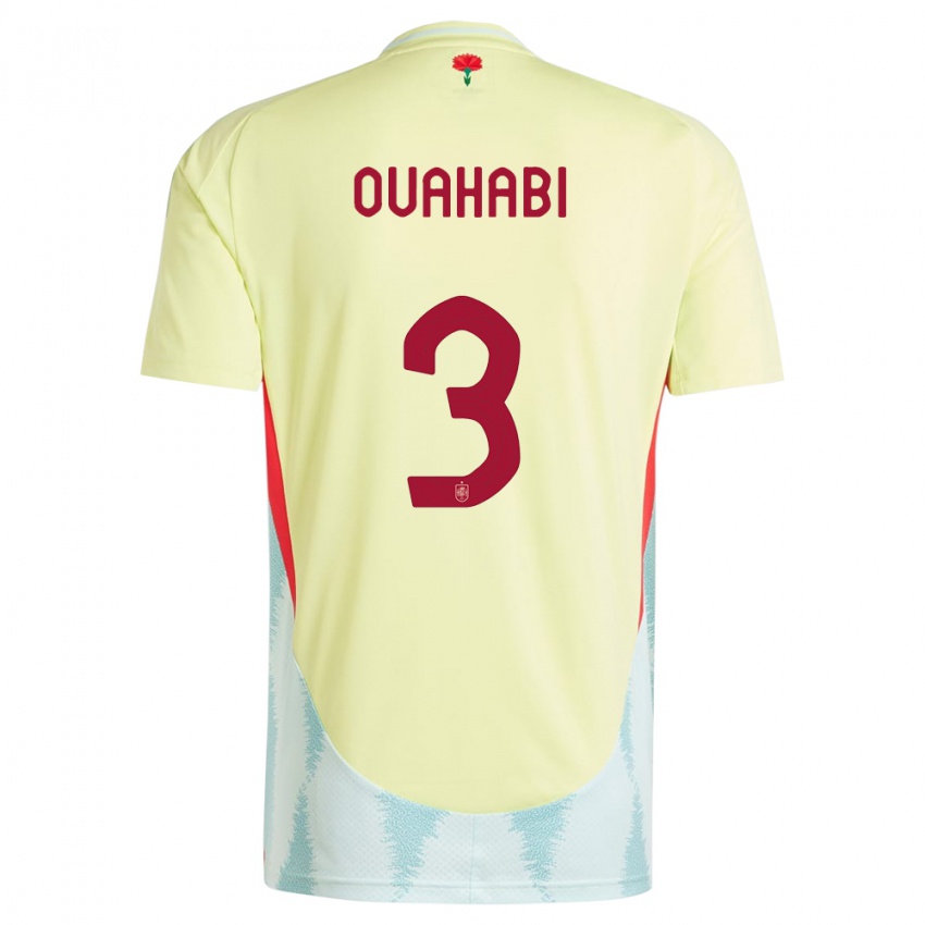 Kinder Spanien Leila Ouahabi #3 Gelb Auswärtstrikot Trikot 24-26 T-Shirt Schweiz