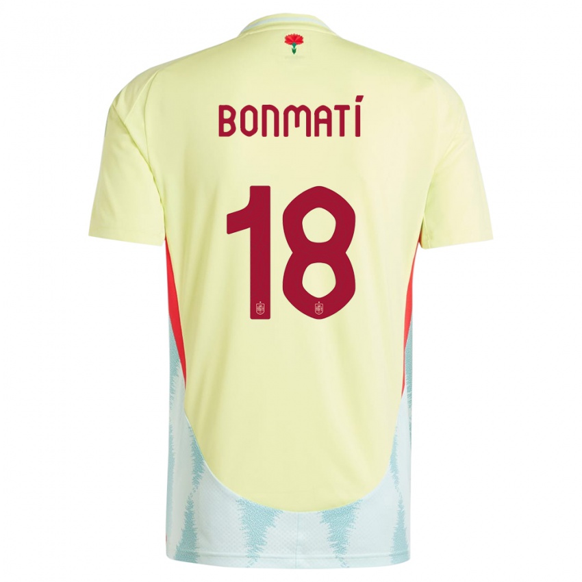 Kinder Spanien Aitana Bonmati #18 Gelb Auswärtstrikot Trikot 24-26 T-Shirt Schweiz