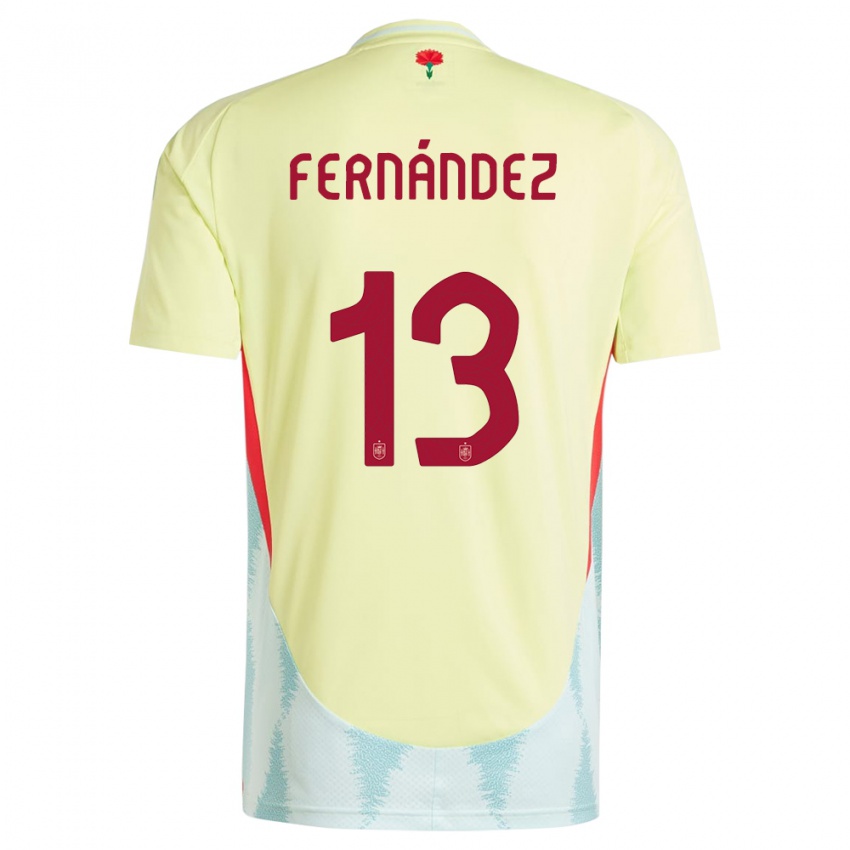 Kinder Spanien Cesar Fernandez #13 Gelb Auswärtstrikot Trikot 24-26 T-Shirt Schweiz