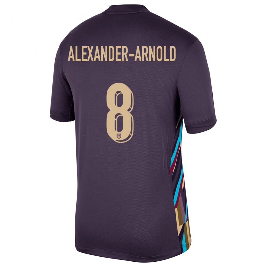 Enfant Maillot Angleterre Trent Alexander-Arnold #8 Raisins Noirs Tenues Extérieur 24-26 T-Shirt Suisse