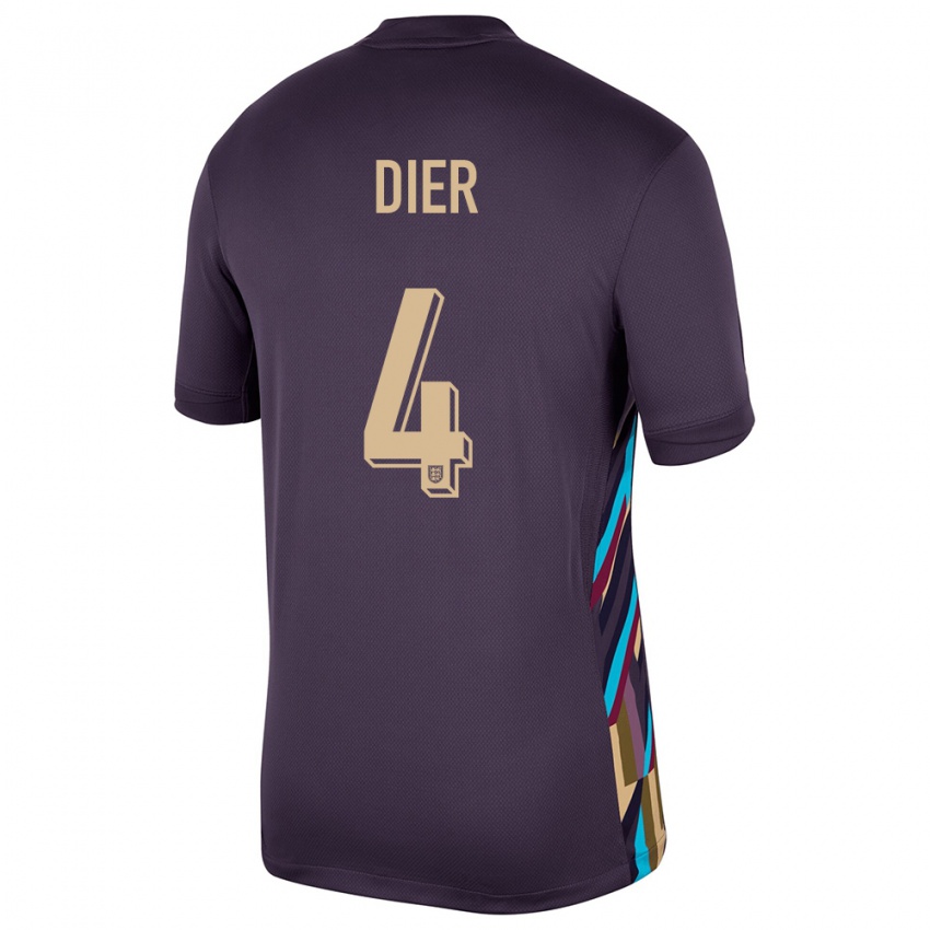 Enfant Maillot Angleterre Eric Dier #4 Raisins Noirs Tenues Extérieur 24-26 T-Shirt Suisse