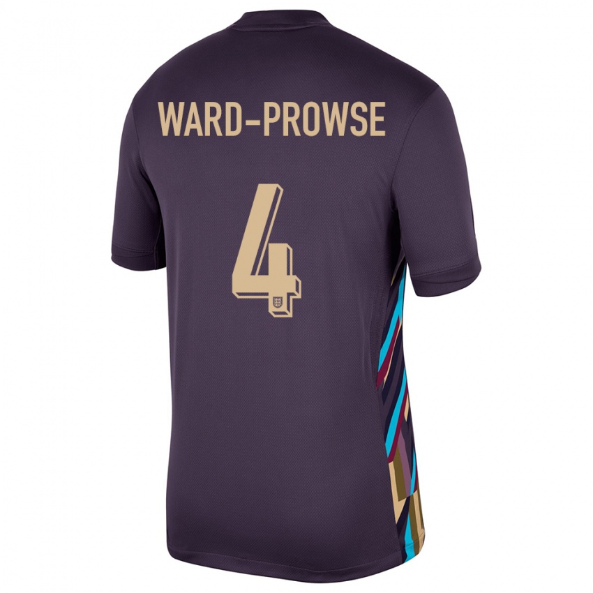 Enfant Maillot Angleterre James Ward-Prowse #4 Raisins Noirs Tenues Extérieur 24-26 T-Shirt Suisse