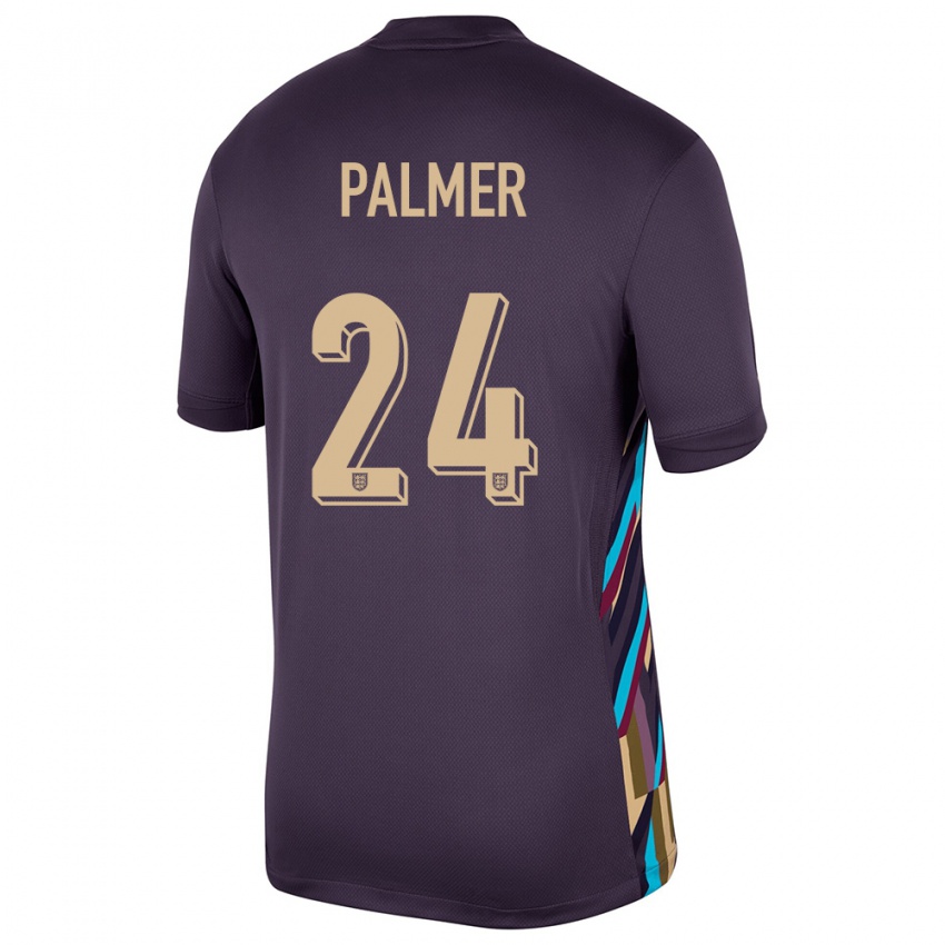 Enfant Maillot Angleterre Cole Palmer #24 Raisins Noirs Tenues Extérieur 24-26 T-Shirt Suisse