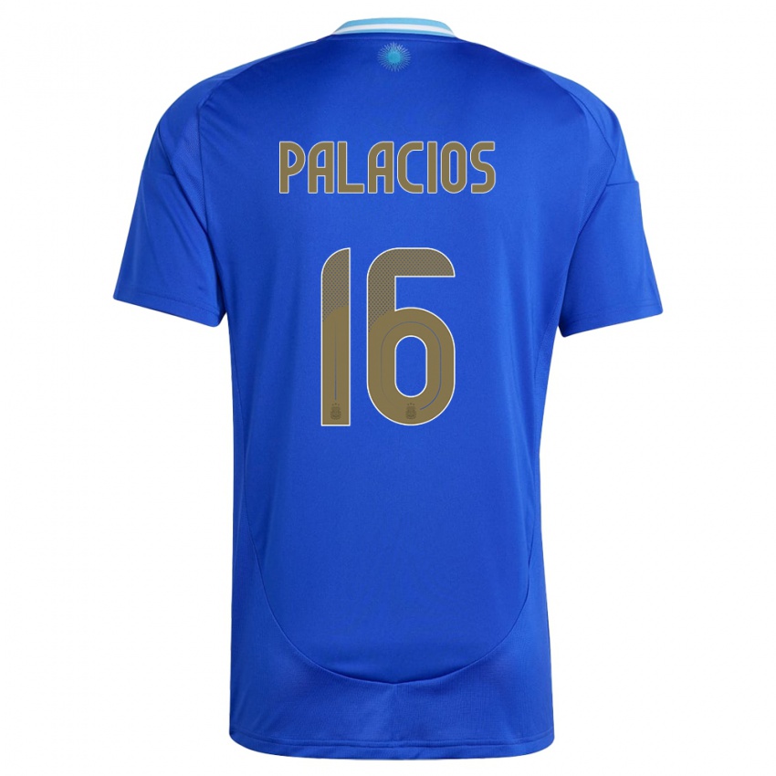 Kinder Argentinien Tomas Palacios #16 Blau Auswärtstrikot Trikot 24-26 T-Shirt Schweiz