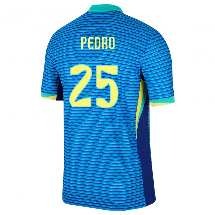 Kinder Brasilien Pedro #25 Blau Auswärtstrikot Trikot 24-26 T-Shirt Schweiz