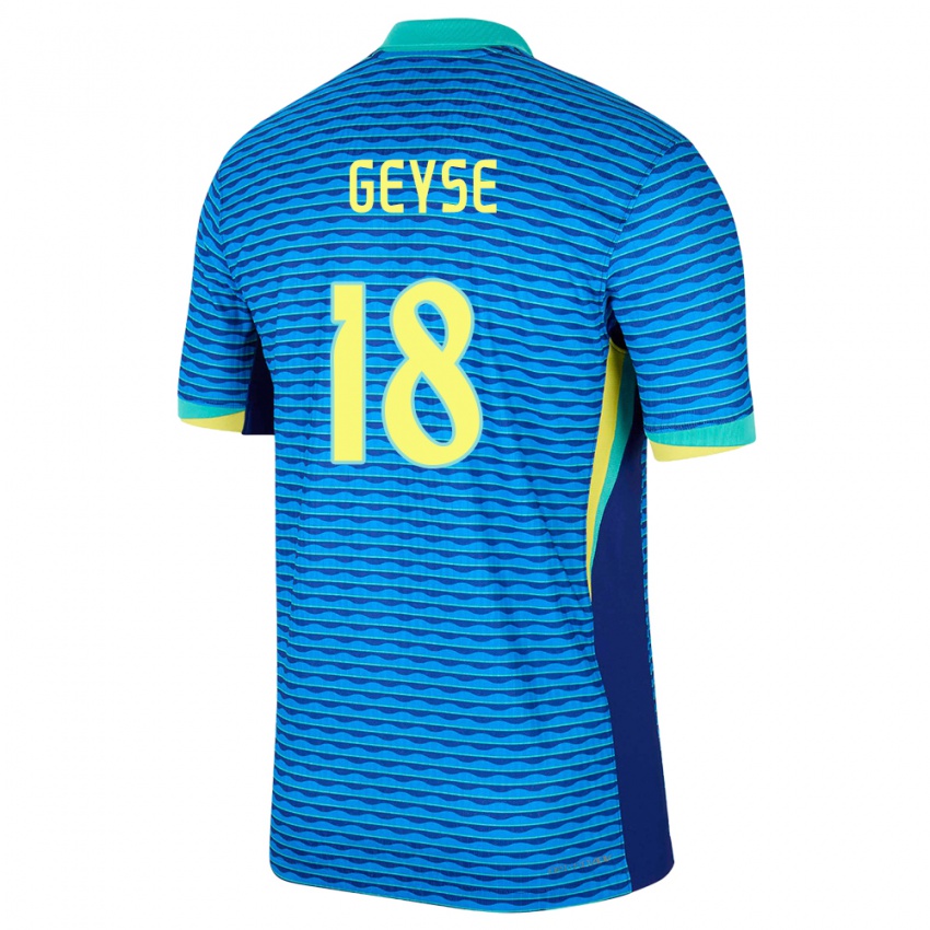 Enfant Maillot Brésil Geyse #18 Bleu Tenues Extérieur 24-26 T-Shirt Suisse