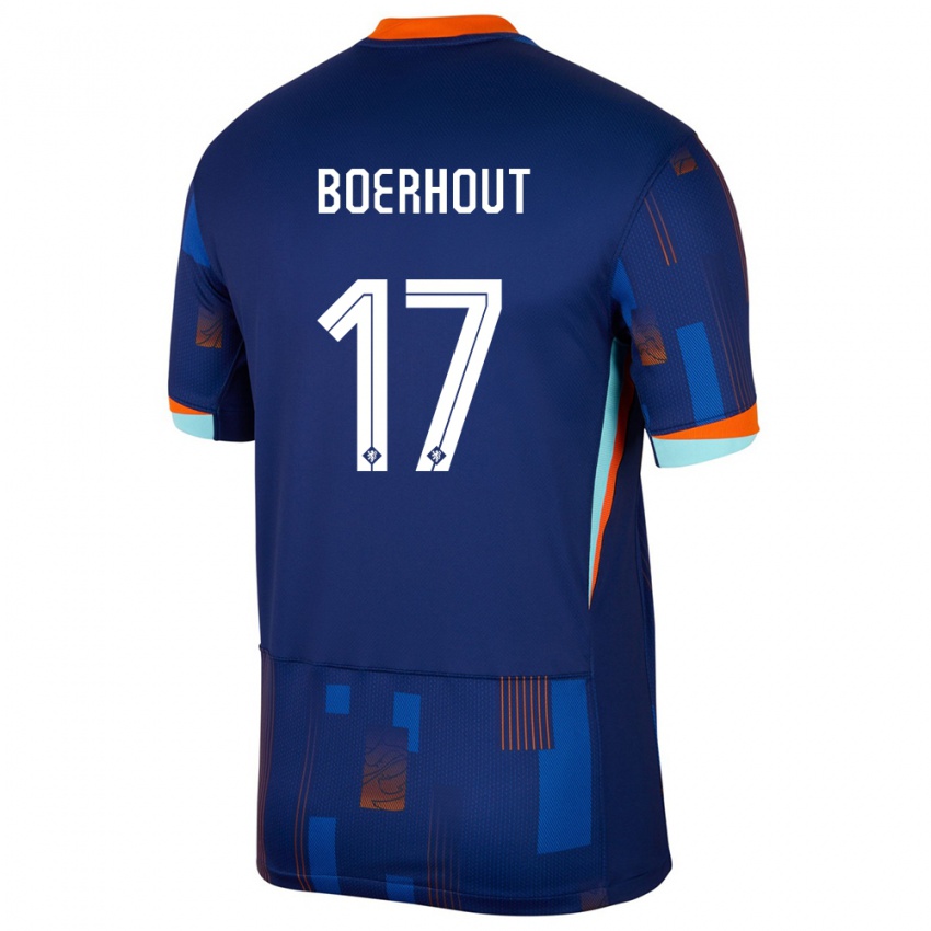 Enfant Maillot Pays-Bas Yoram Boerhout #17 Bleu Tenues Extérieur 24-26 T-Shirt Suisse