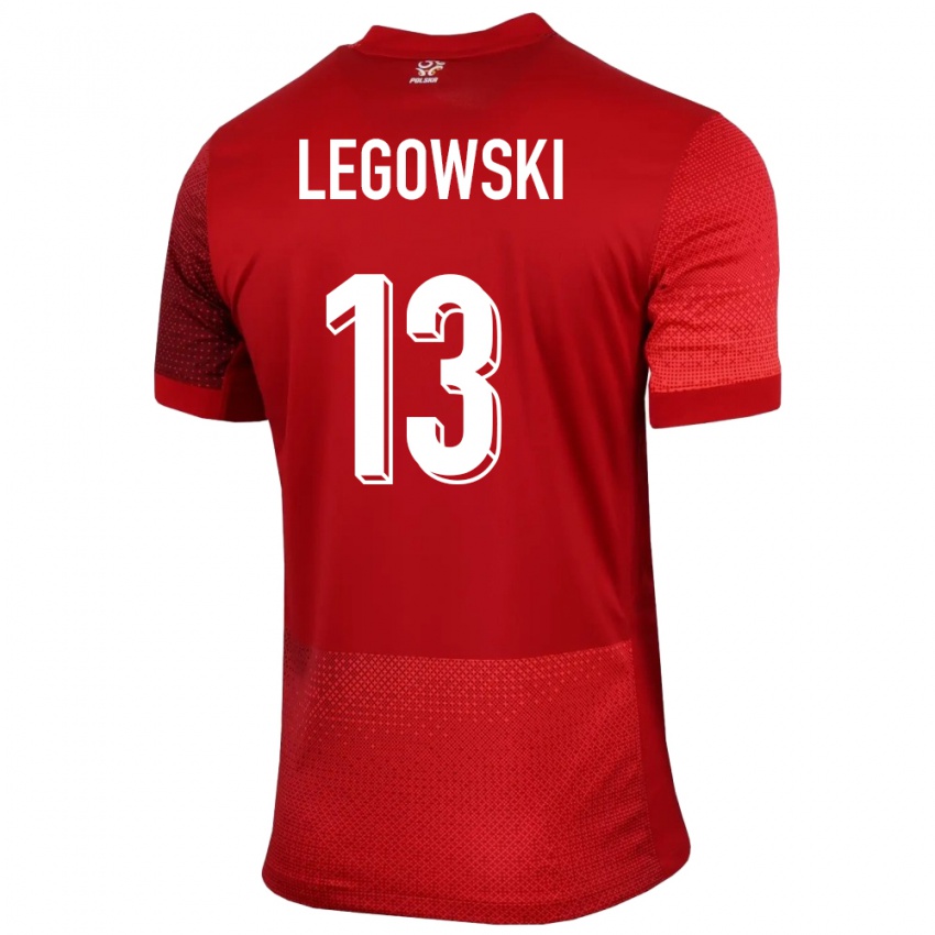 Kinder Polen Mateusz Legowski #13 Rot Auswärtstrikot Trikot 24-26 T-Shirt Schweiz