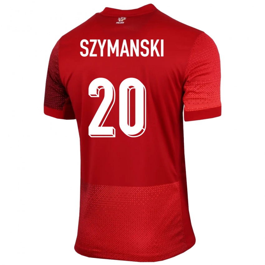 Kinder Polen Sebastian Szymanski #20 Rot Auswärtstrikot Trikot 24-26 T-Shirt Schweiz