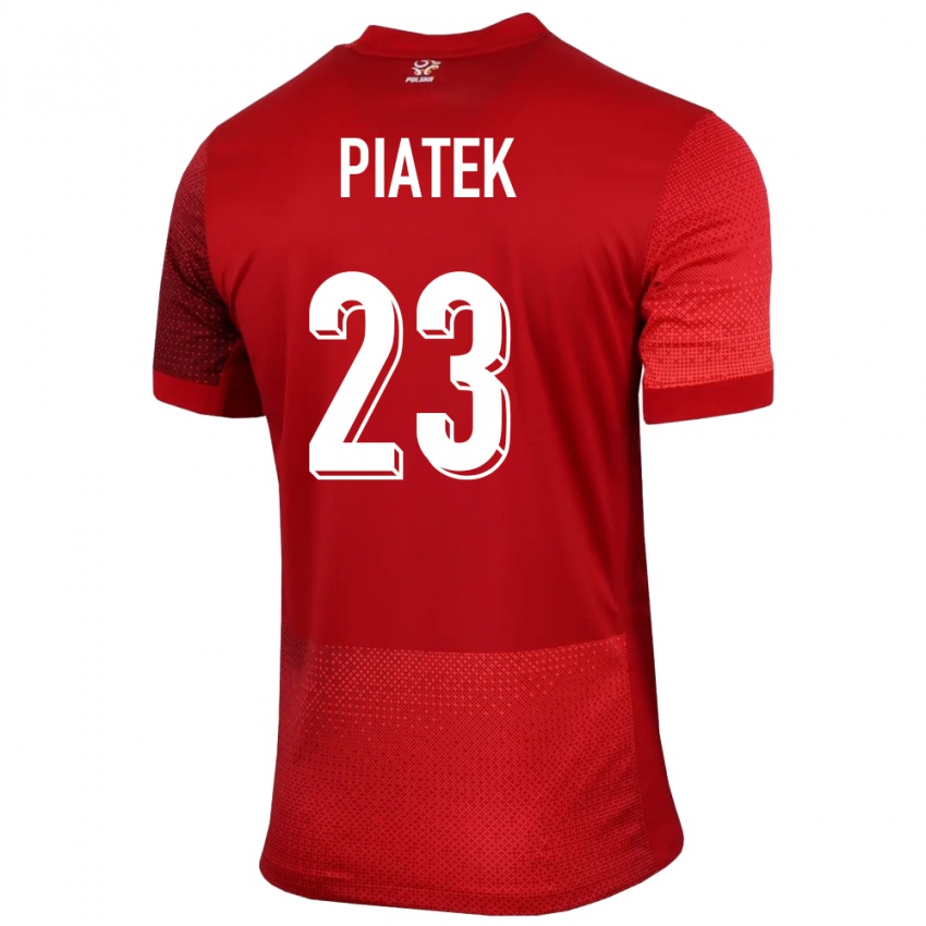 Kinder Polen Krzysztof Piatek #23 Rot Auswärtstrikot Trikot 24-26 T-Shirt Schweiz