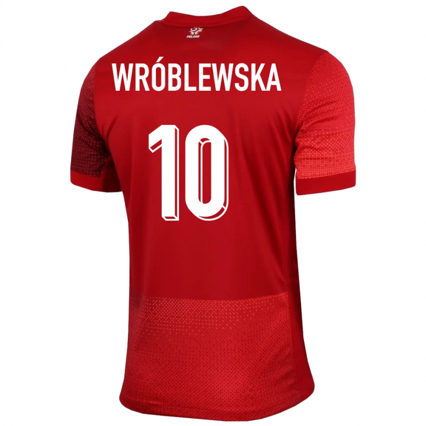 Kinder Polen Joanna Wroblewska #10 Rot Auswärtstrikot Trikot 24-26 T-Shirt Schweiz