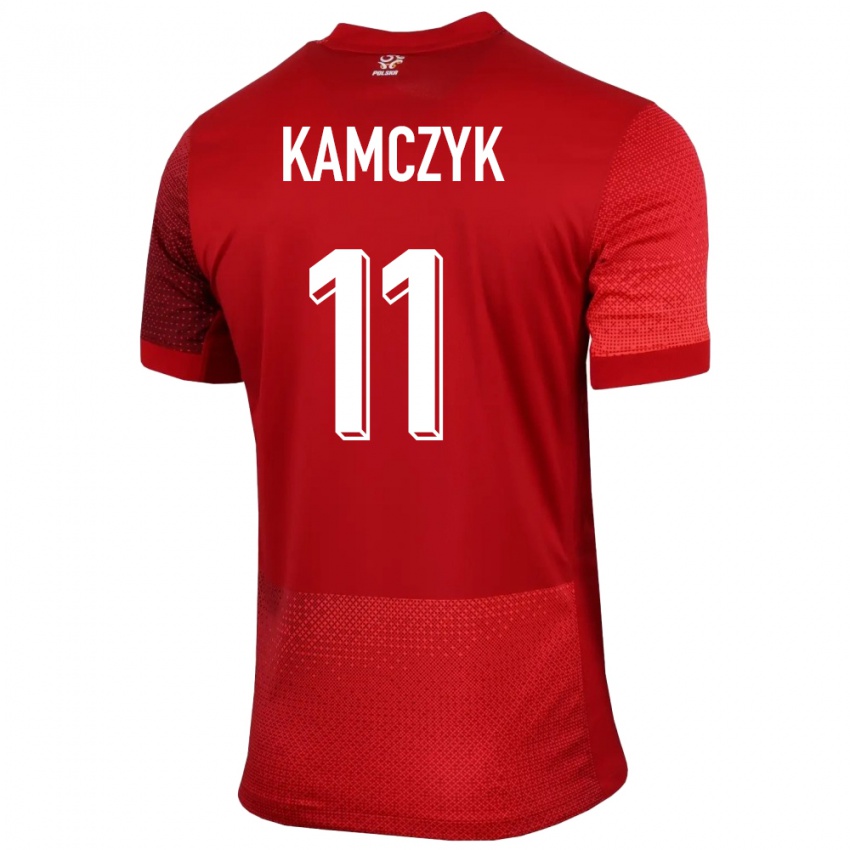 Kinder Polen Ewelina Kamczyk #11 Rot Auswärtstrikot Trikot 24-26 T-Shirt Schweiz