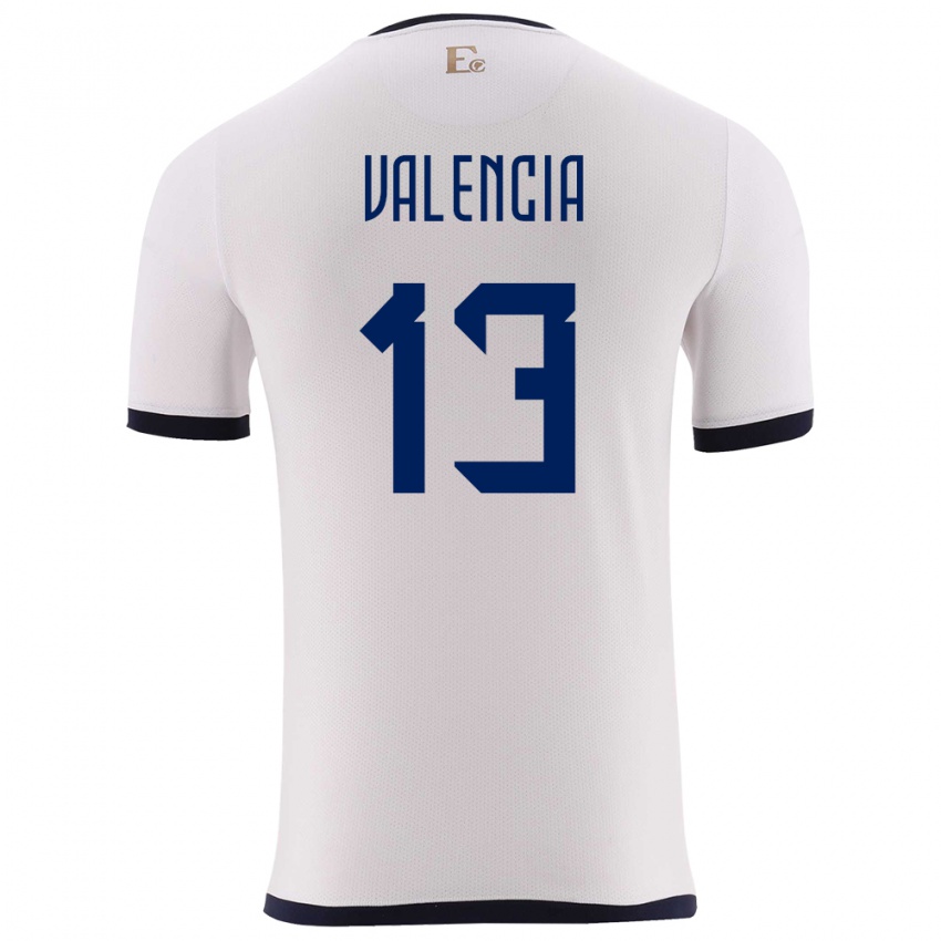 Kinder Ecuador Enner Valencia #13 Weiß Auswärtstrikot Trikot 24-26 T-Shirt Schweiz