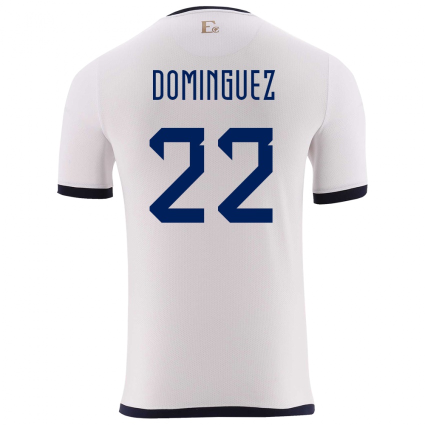 Kinder Ecuador Alexander Dominguez #22 Weiß Auswärtstrikot Trikot 24-26 T-Shirt Schweiz