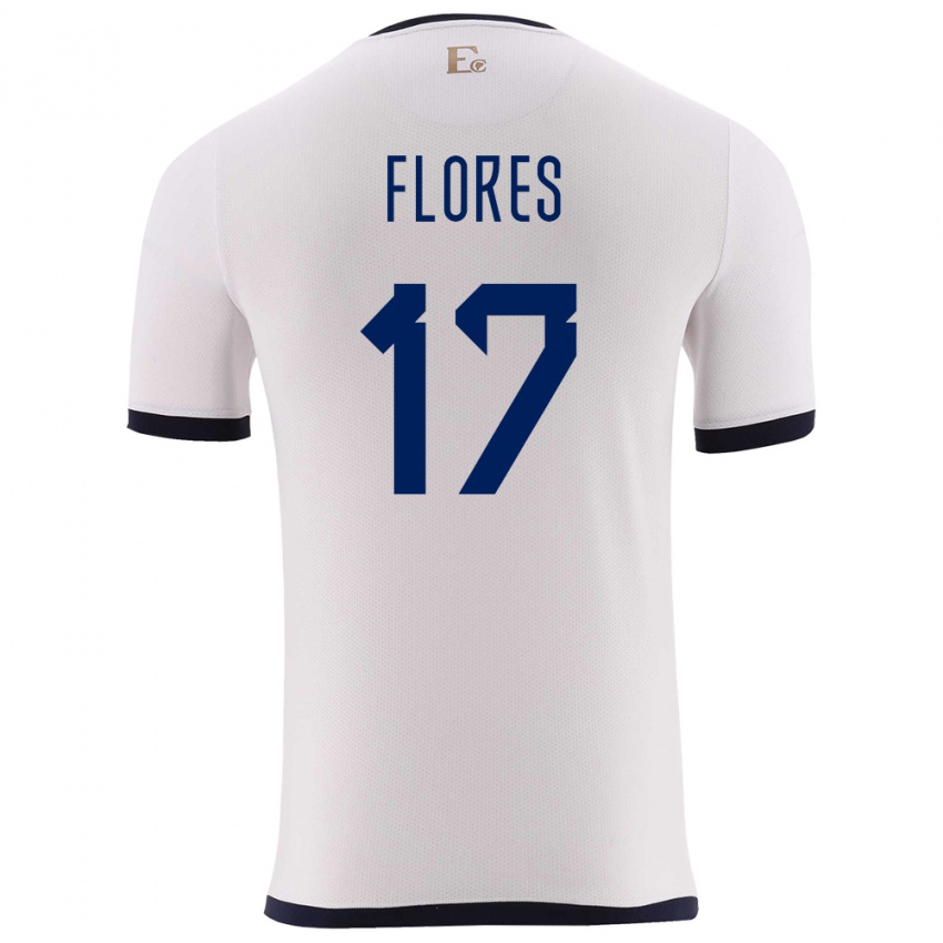 Kinder Ecuador Karen Flores #17 Weiß Auswärtstrikot Trikot 24-26 T-Shirt Schweiz