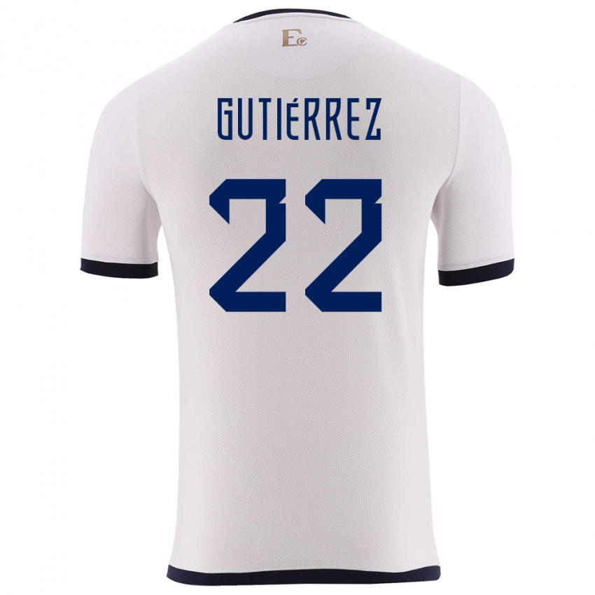 Kinder Ecuador Melanie Gutierrez #22 Weiß Auswärtstrikot Trikot 24-26 T-Shirt Schweiz