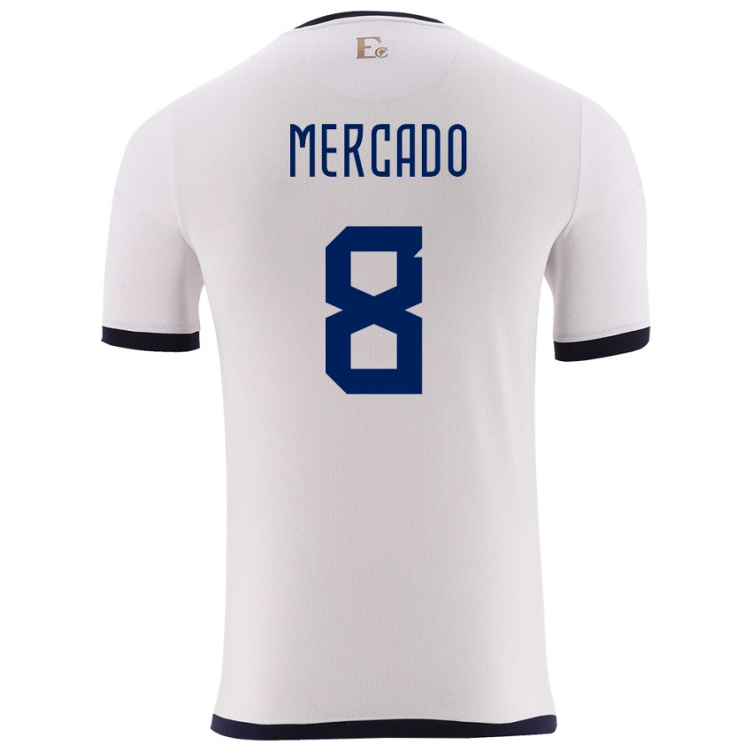 Kinder Ecuador Patrik Mercado #8 Weiß Auswärtstrikot Trikot 24-26 T-Shirt Schweiz