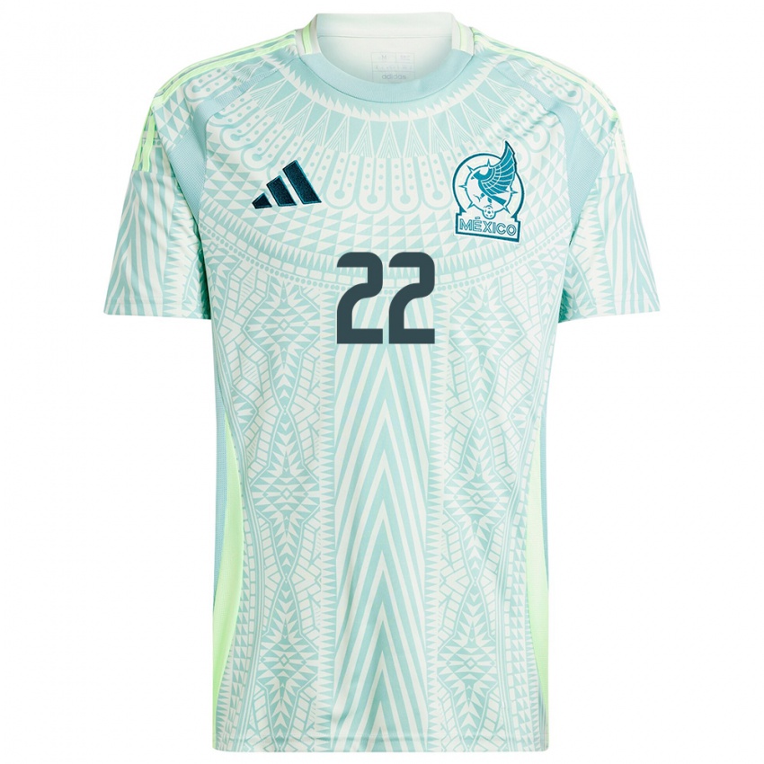 Kinder Mexiko Hirving Lozano #22 Leinengrün Auswärtstrikot Trikot 24-26 T-Shirt Schweiz