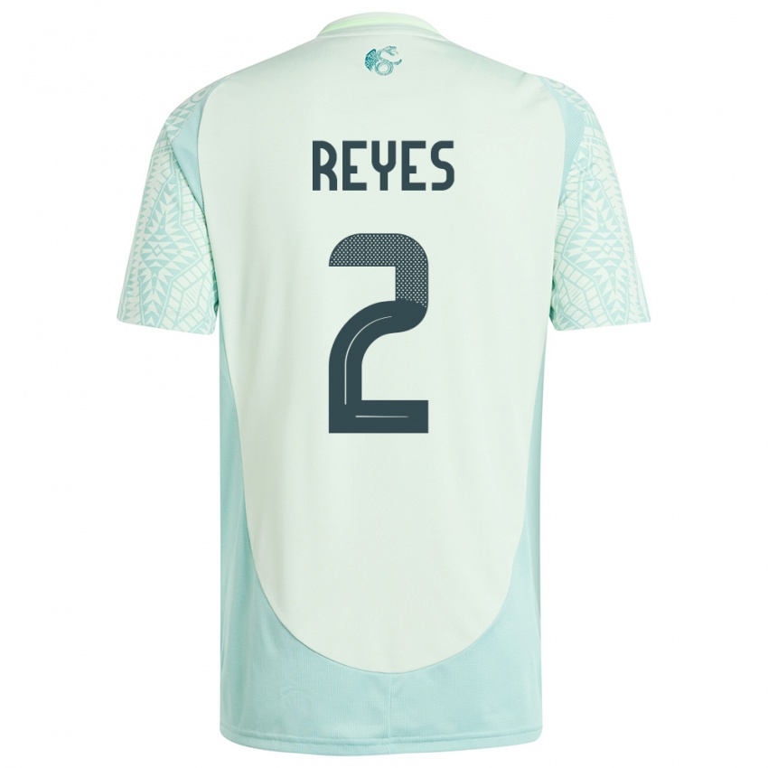 Kinder Mexiko Luis Reyes #2 Leinengrün Auswärtstrikot Trikot 24-26 T-Shirt Schweiz