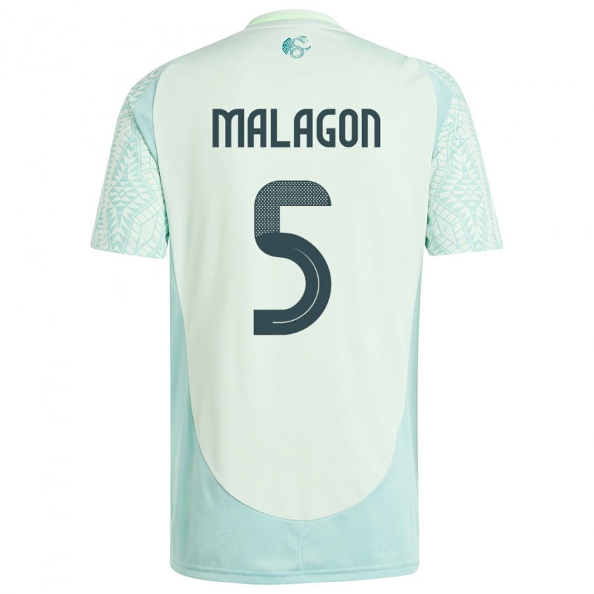 Kinder Mexiko Luis Malagon #5 Leinengrün Auswärtstrikot Trikot 24-26 T-Shirt Schweiz