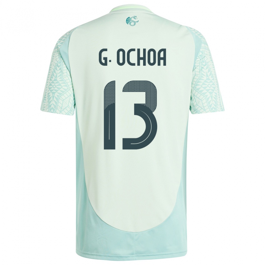 Kinder Mexiko Guillermo Ochoa #13 Leinengrün Auswärtstrikot Trikot 24-26 T-Shirt Schweiz