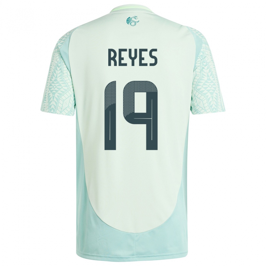 Kinder Mexiko Israel Reyes #19 Leinengrün Auswärtstrikot Trikot 24-26 T-Shirt Schweiz