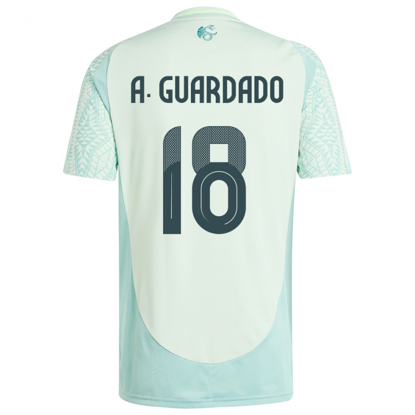 Kinder Mexiko Andres Guardado #18 Leinengrün Auswärtstrikot Trikot 24-26 T-Shirt Schweiz