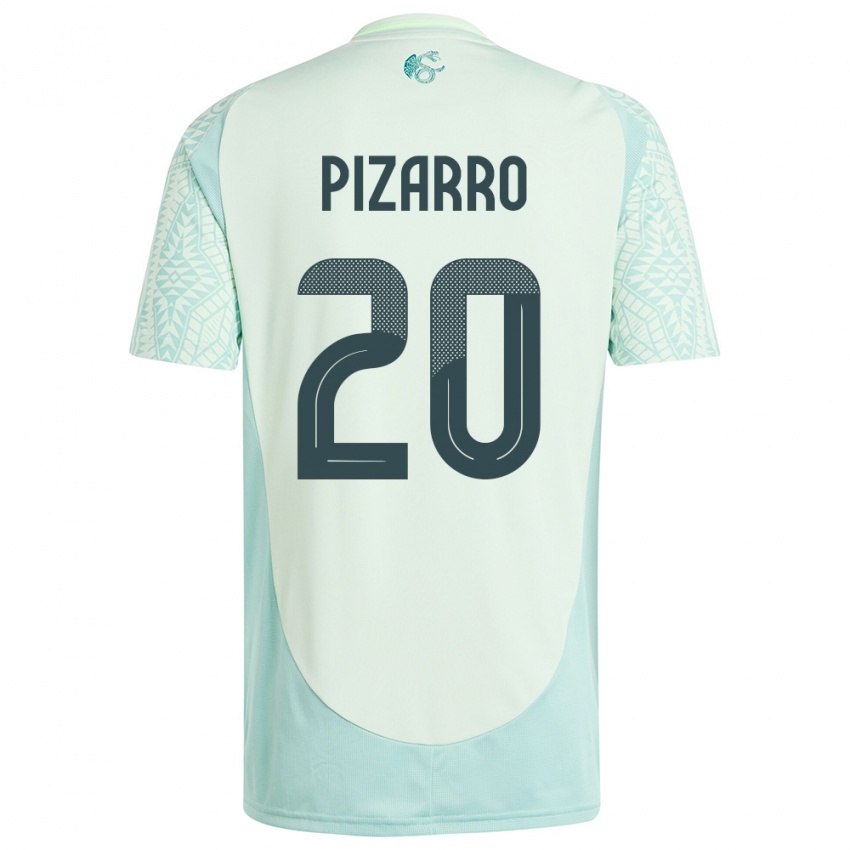 Kinder Mexiko Rodolfo Pizarro #20 Leinengrün Auswärtstrikot Trikot 24-26 T-Shirt Schweiz