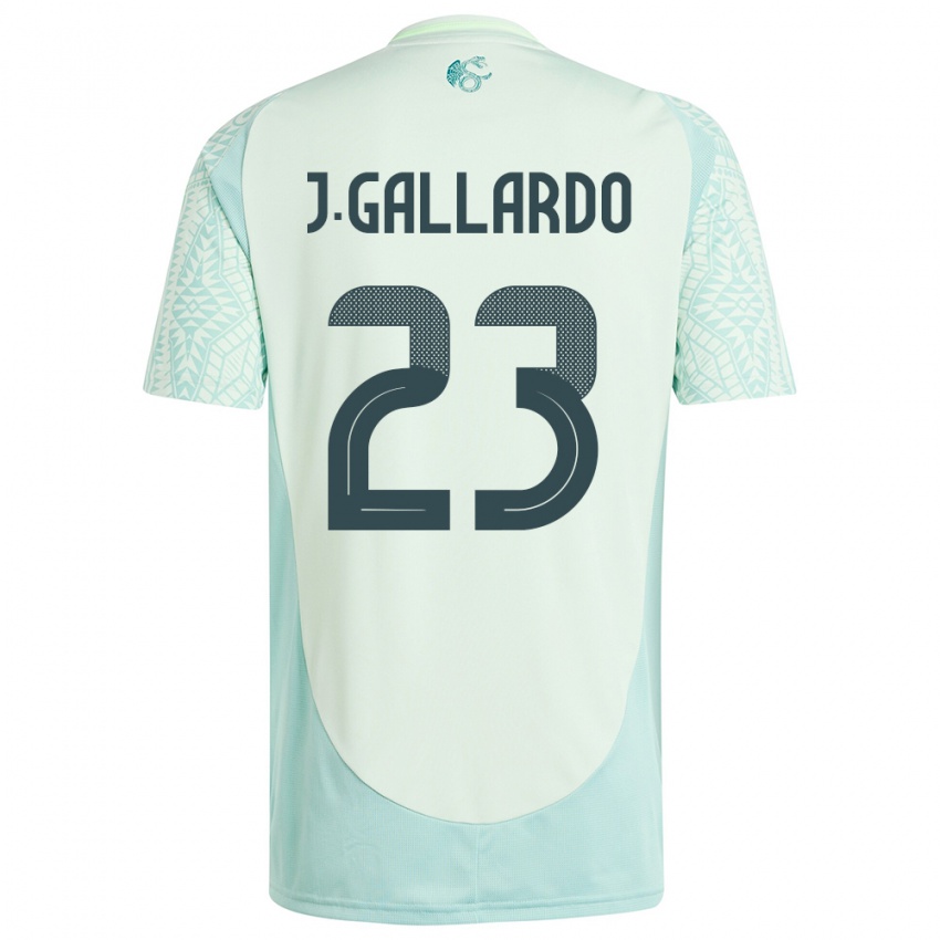 Kinder Mexiko Jesus Gallardo #23 Leinengrün Auswärtstrikot Trikot 24-26 T-Shirt Schweiz