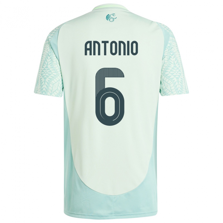 Kinder Mexiko Nancy Antonio #6 Leinengrün Auswärtstrikot Trikot 24-26 T-Shirt Schweiz