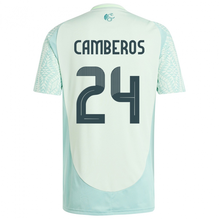 Kinder Mexiko Scarlett Camberos #24 Leinengrün Auswärtstrikot Trikot 24-26 T-Shirt Schweiz