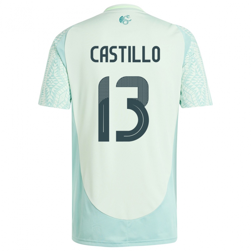 Kinder Mexiko Jose Castillo #13 Leinengrün Auswärtstrikot Trikot 24-26 T-Shirt Schweiz