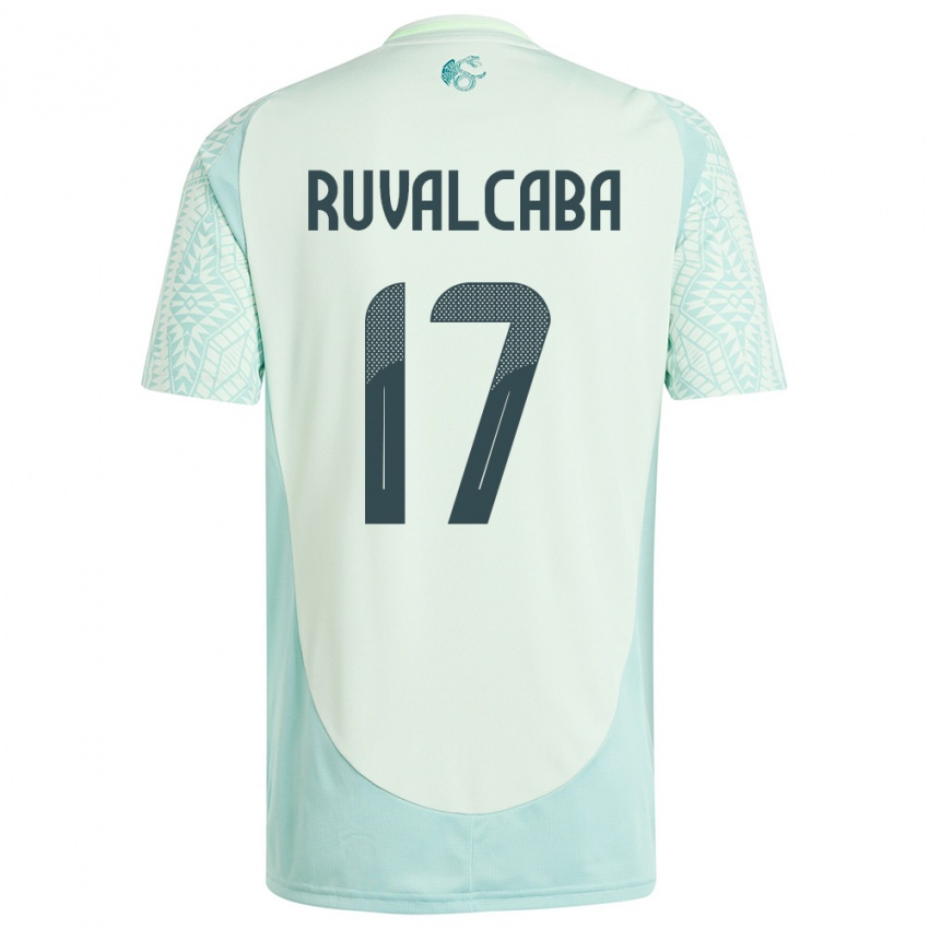 Kinder Mexiko Jorge Ruvalcaba #17 Leinengrün Auswärtstrikot Trikot 24-26 T-Shirt Schweiz