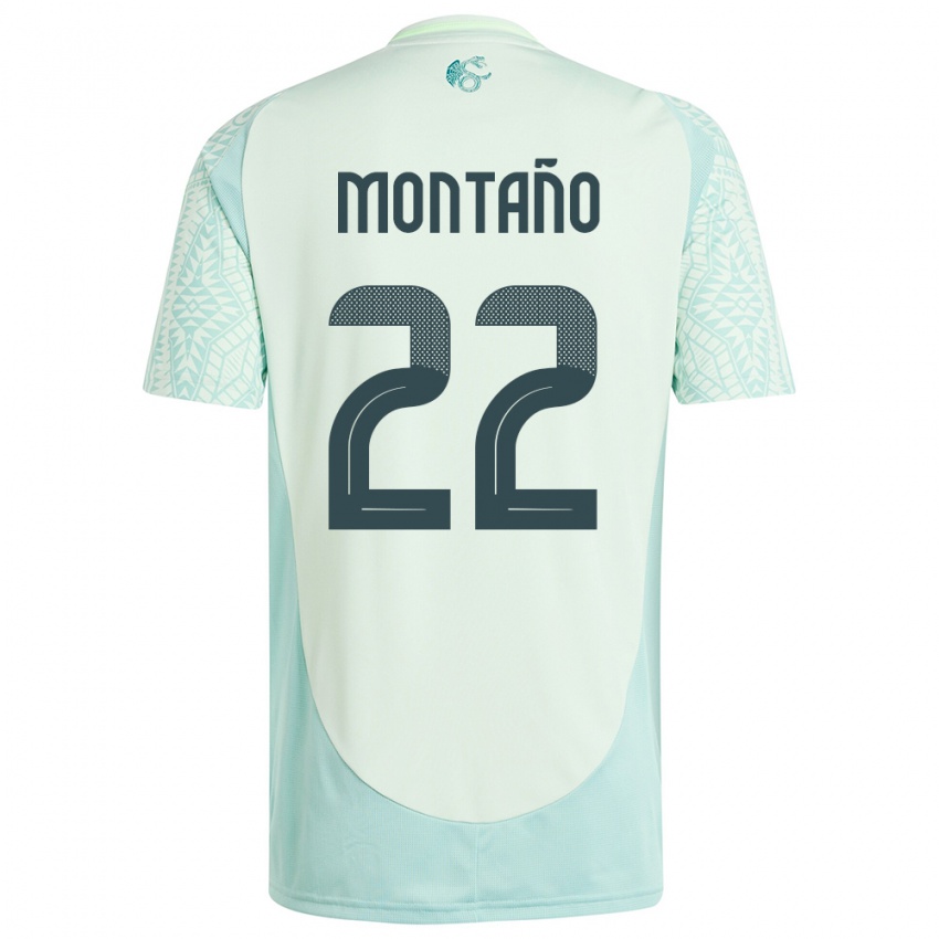 Kinder Mexiko Andres Montano #22 Leinengrün Auswärtstrikot Trikot 24-26 T-Shirt Schweiz