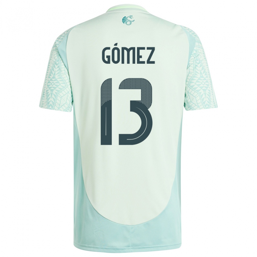 Kinder Mexiko Diego Gomez #13 Leinengrün Auswärtstrikot Trikot 24-26 T-Shirt Schweiz