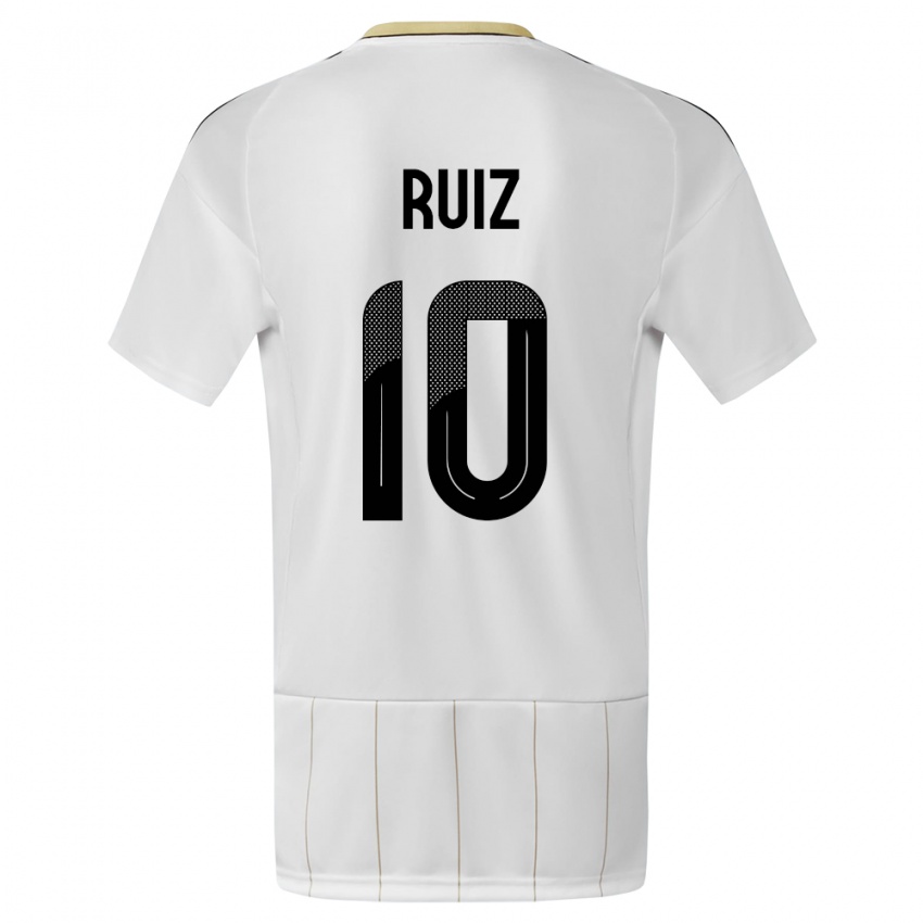 Kinder Costa Rica Bryan Ruiz #10 Weiß Auswärtstrikot Trikot 24-26 T-Shirt Schweiz