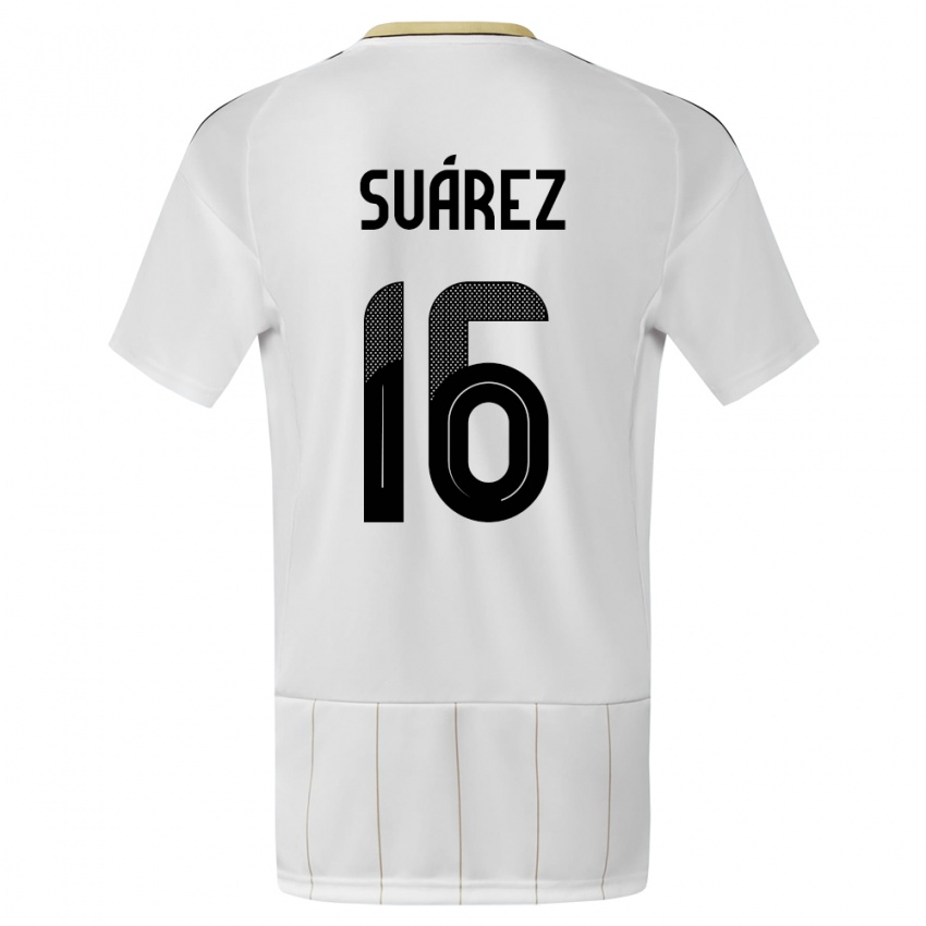 Kinder Costa Rica Aaron Suarez #16 Weiß Auswärtstrikot Trikot 24-26 T-Shirt Schweiz