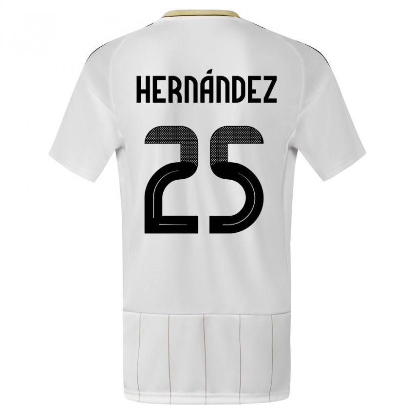 Kinder Costa Rica Anthony Hernandez #25 Weiß Auswärtstrikot Trikot 24-26 T-Shirt Schweiz