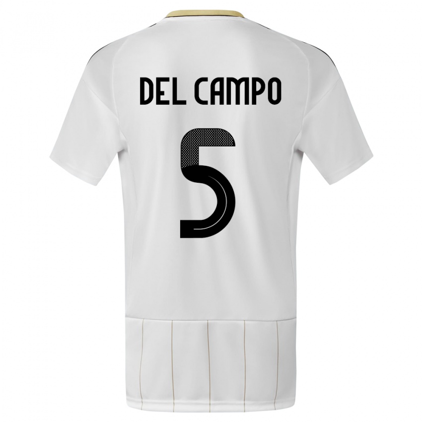Kinder Costa Rica Valeria Del Campo #5 Weiß Auswärtstrikot Trikot 24-26 T-Shirt Schweiz