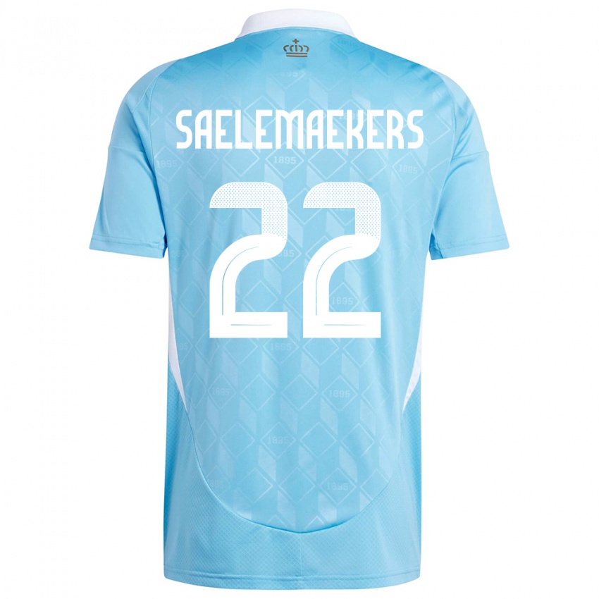 Kinder Belgien Alexis Saelemaekers #22 Blau Auswärtstrikot Trikot 24-26 T-Shirt Schweiz