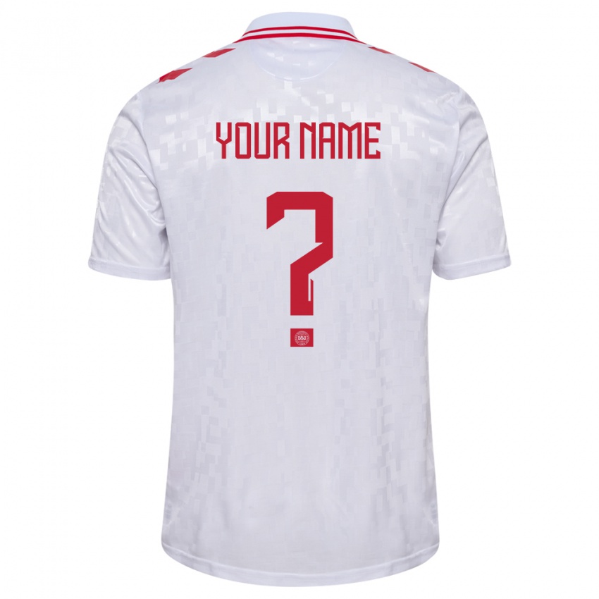 Kinder Dänemark Ihren Namen #0 Weiß Auswärtstrikot Trikot 24-26 T-Shirt Schweiz