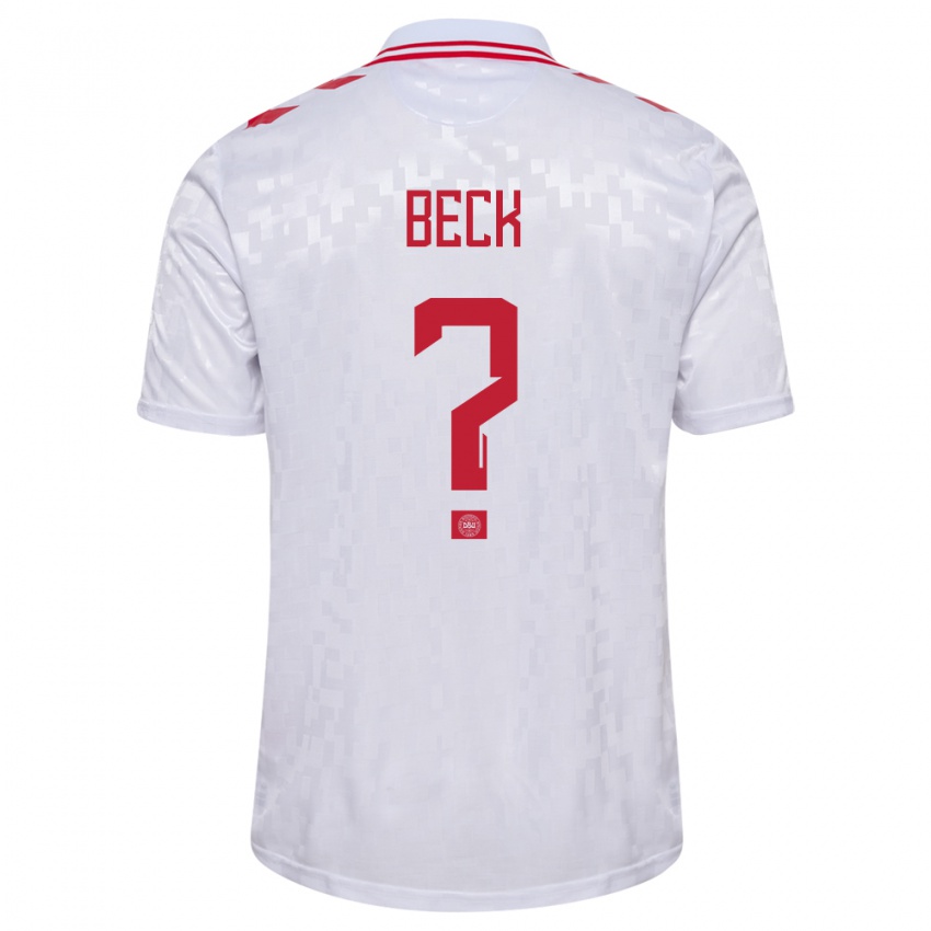 Kinder Dänemark Julius Beck #0 Weiß Auswärtstrikot Trikot 24-26 T-Shirt Schweiz
