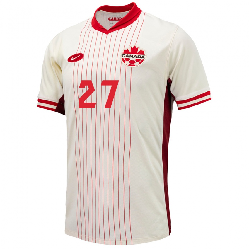 Enfant Maillot Canada Sura Yekka #27 Blanc Tenues Extérieur 24-26 T-Shirt Suisse