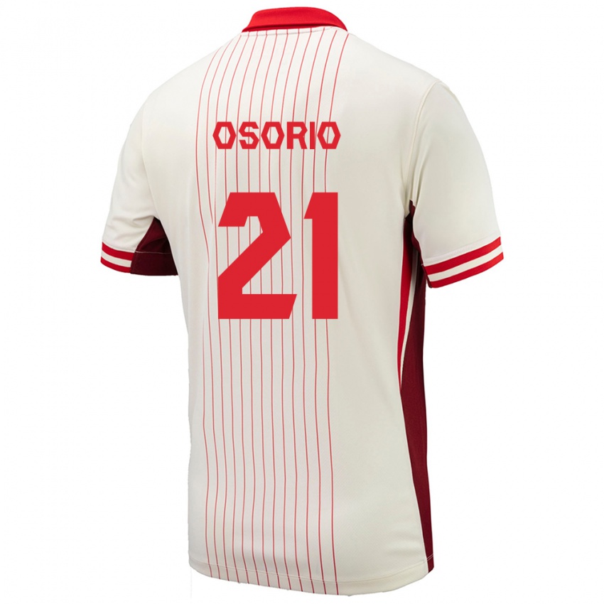 Enfant Maillot Canada Jonathan Osorio #21 Blanc Tenues Extérieur 24-26 T-Shirt Suisse